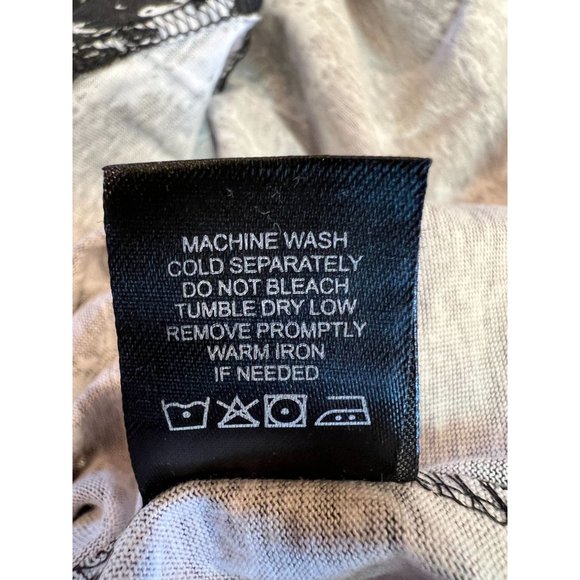 Brooklyn Cloth Side Zip T-Shirt Mens Black White Textured Sleeves Crew Neck Med - Picture 14 of 14